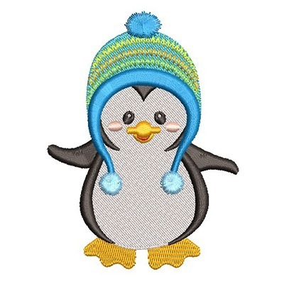 Matriz de matriz Matriz De Bordado Pinguim Menino 1