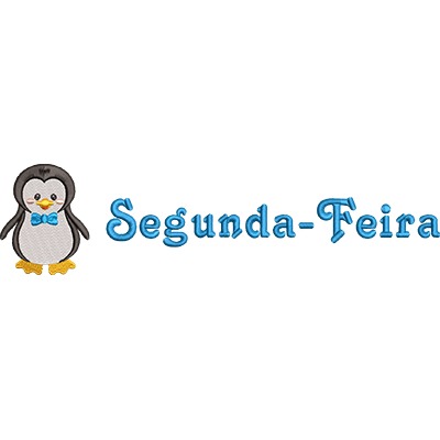 Matriz de matriz Matriz De Bordado Pinguim Segundafeira