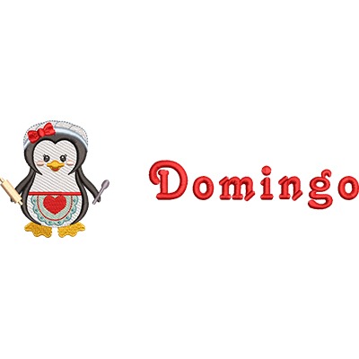 Matriz de matriz Matriz De Bordado Pinguim Domingo 2