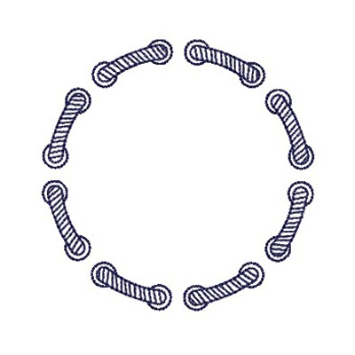 Matriz de matriz Matriz De Bordado Moldura Corda Náutica