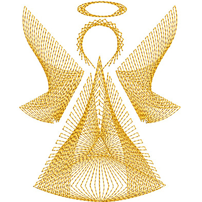 Matriz de matriz Matriz De Bordado Anjo String Art