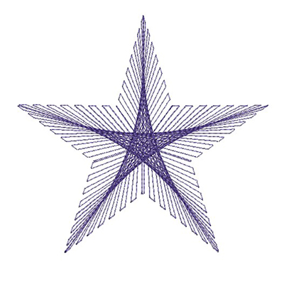 Matriz de matriz Matriz De Bordado Estrela String Art 15 Cm