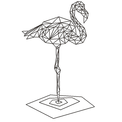 Matriz de matriz Matriz De Bordado Flamingo Polyart 1