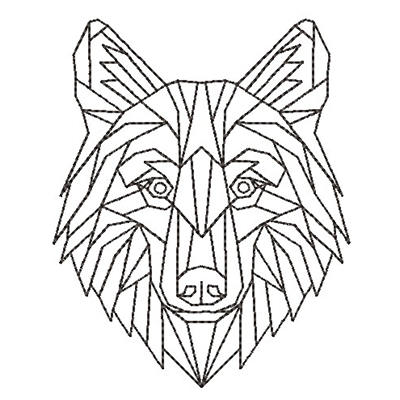 Matriz de matriz Matriz De Bordado Lobo Polyart 2