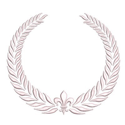 Matriz de matriz Matriz De Bordado Ramos De Acácias Com Flor De Lis 2