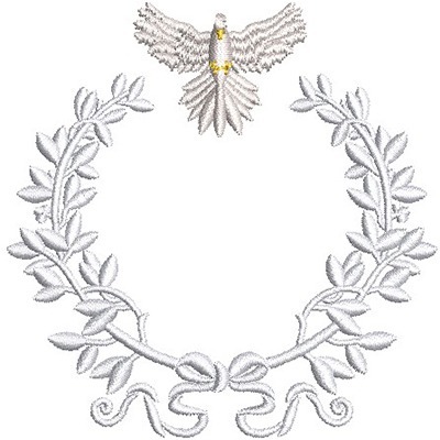 Matriz de matriz Matriz De Bordado Moldura Batizado Com Divino 6