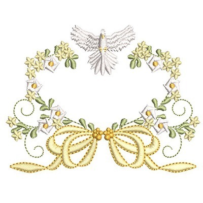 Matriz de matriz Matriz De Bordado Moldura Batizado Com Divino 10
