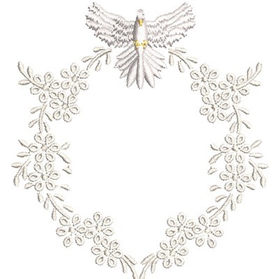 Matriz de matriz Matriz De Bordado Moldura Batizado Com Divino 11