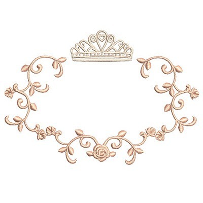 Matriz de matriz Matriz De Bordado Moldura Provençal Com Coroa 3
