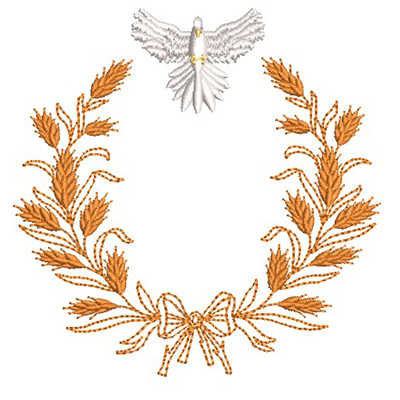 Matriz de matriz Matriz De Bordado Moldura Batizado Com Divino 15