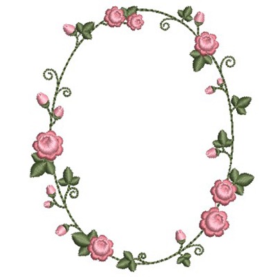 Matriz de matriz Matriz De Bordado Moldura Delicada Com Rosas 1