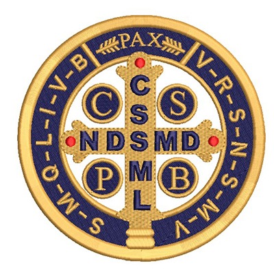 Matriz de matriz Matriz De Bordado Medalha São Bento Frente 14 Cm Vazada 2