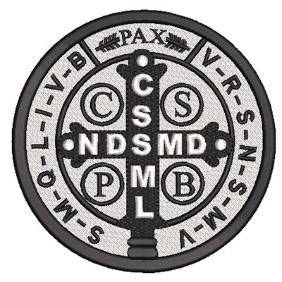 Matriz de matriz Matriz De Bordado Medalha São Bento Frente 14 Cm 4