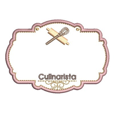 Matriz de matriz Matriz De Bordado Moldura Para Personalizar Culinarista 2