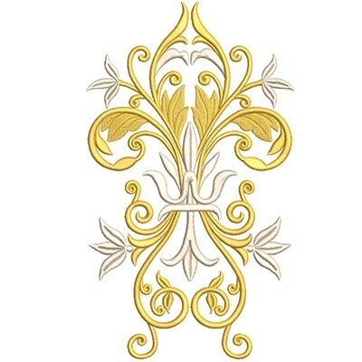 Matriz de matriz Matriz De Bordado Arabesco Vertical De 25 Cm 2