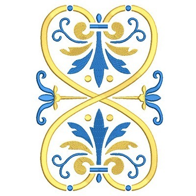 Matriz de matriz Matriz De Bordado Arabesco Flor De Lis 4