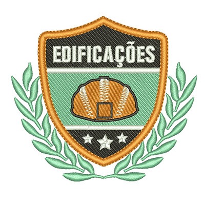 Matriz de matriz Matriz De Bordado Escudo Edificações