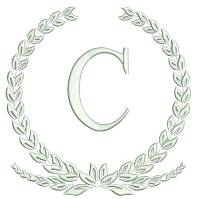 Matriz de matriz Matriz De Bordado Monograma Letra C