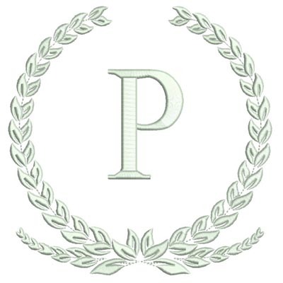 Matriz de matriz Matriz De Bordado Monograma Letra P