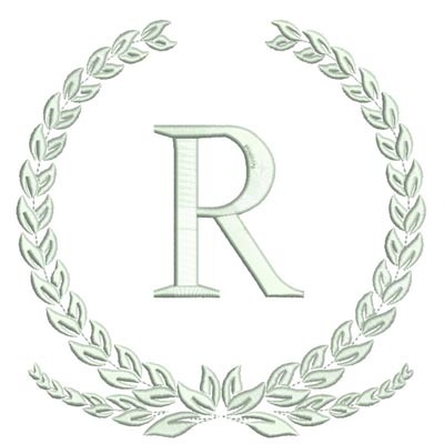 Matriz de matriz Matriz De Bordado Monograma Letra R