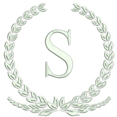 Matriz de matriz Matriz De Bordado Monograma Letra S