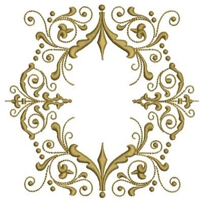 Matriz de matriz Matriz De Bordado Moldura Vazia Para Letra