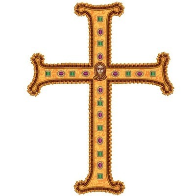 Matriz de matriz Matriz De Bordado Cruz Aplicada Grande