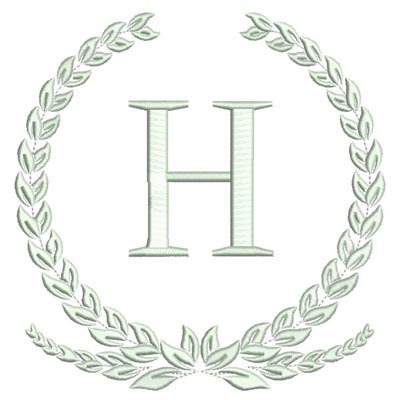 Matriz de matriz Matriz De Bordado Monograma Letra H