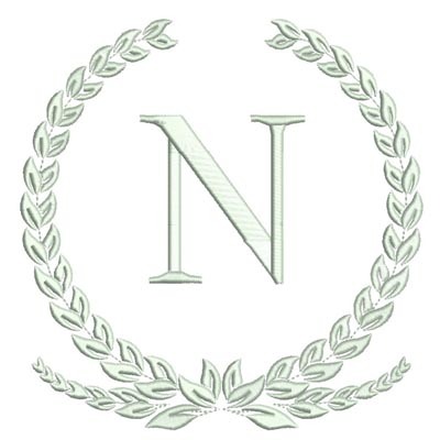 Matriz de matriz Matriz De Bordado Monograma Letra N