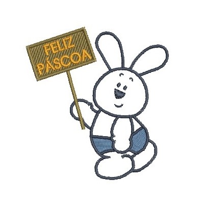 Matriz de matriz Matriz De Bordado Coelho Feliz Páscoa 2