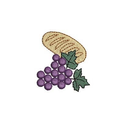 Matriz de matriz Matriz De Bordado Pão E Uvas
