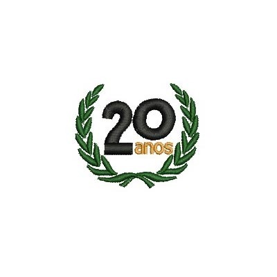 Matriz de matriz Matriz De Bordado Selo 20 Anos