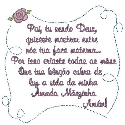 Matriz de matriz Matriz De Bordado Oração Para Todas As Mães