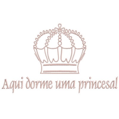 Matriz de matriz Matriz De Bordado Aqui Dorme Uma Princesa!