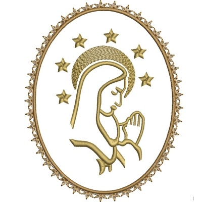 Matriz de matriz Matriz De Bordado Maria Na Moldura Maior