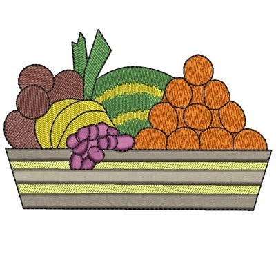 Matriz de matriz Matriz De Bordado Cesta De Frutas Grande