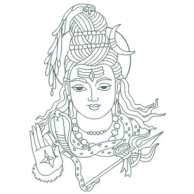 Matriz de matriz Matriz De Bordado Shiva Sem Escrita