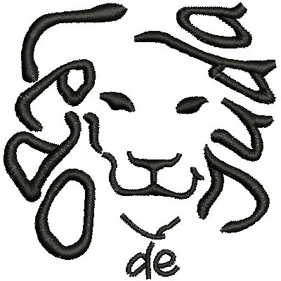 Matriz de matriz Matriz De Bordado Leão De Judá Escrita