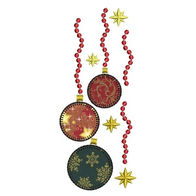 Matriz de matriz Matriz De Bordado Bolas De Natal Aplicada