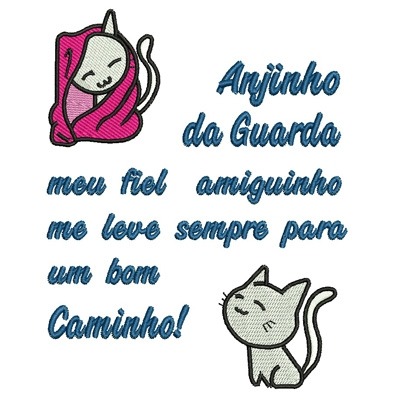 Matriz de matriz Matriz De Bordado Oração Anjinho Da Guarda 4