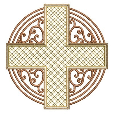 Matriz de matriz Matriz De Bordado Cruz Rendada 10 Cm