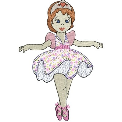 Matriz de matriz Matriz De Bordado Bailarina Aplicada