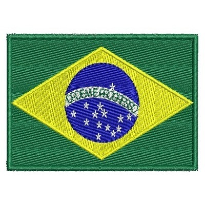 Matriz de matriz Matriz De Bordado Bandeira Do Brasil 7,5 Cm Com Escrita