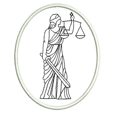 Matriz de matriz Matriz De Bordado Justiça Etiqueta