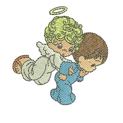 Matriz de matriz Matriz De Bordado Anjo Da Guarda 7 Cm