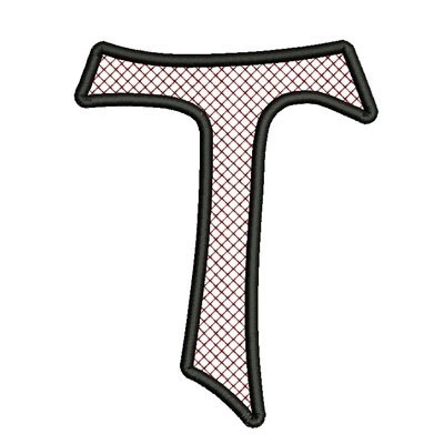 Matriz de matriz Matriz De Bordado Cruz Tau Rendada 14 Cm