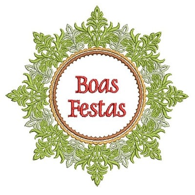 Matriz de matriz Matriz De Bordado Guirlanda Boas Festas 3