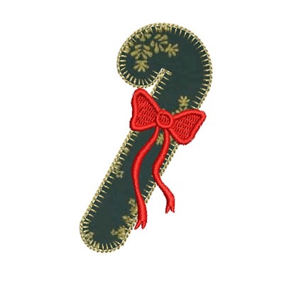 Matriz de matriz Matriz De Bordado Bengala De Natal Aplicada