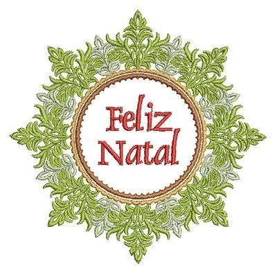 Matriz de matriz Matriz De Bordado Guirlanda Feliz Natal 1