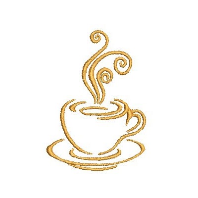 Matriz de matriz Matriz De Bordado Xícara De Café